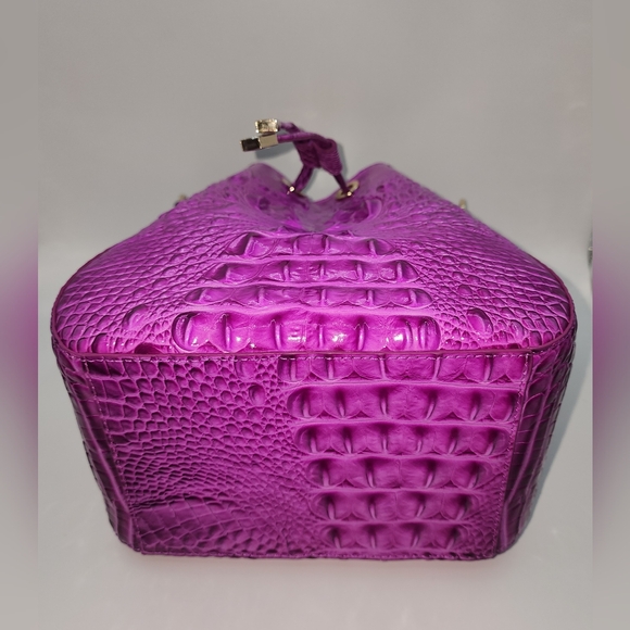 Brahmin Melinda Bucket Bag Deep Fuchsia NWT - Picture 6 of 11